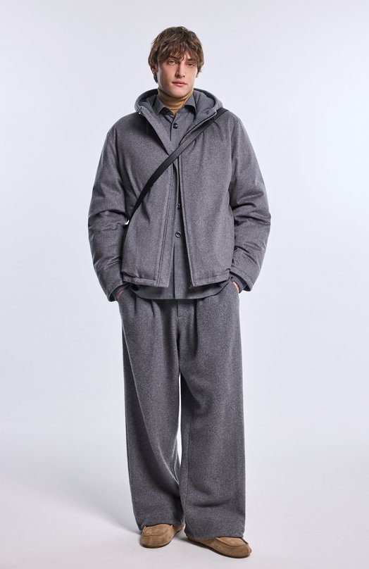 Шерстяная рубашка Kiton UMC016K0124G02 Серый  UMC016K0124G02 Фото 6