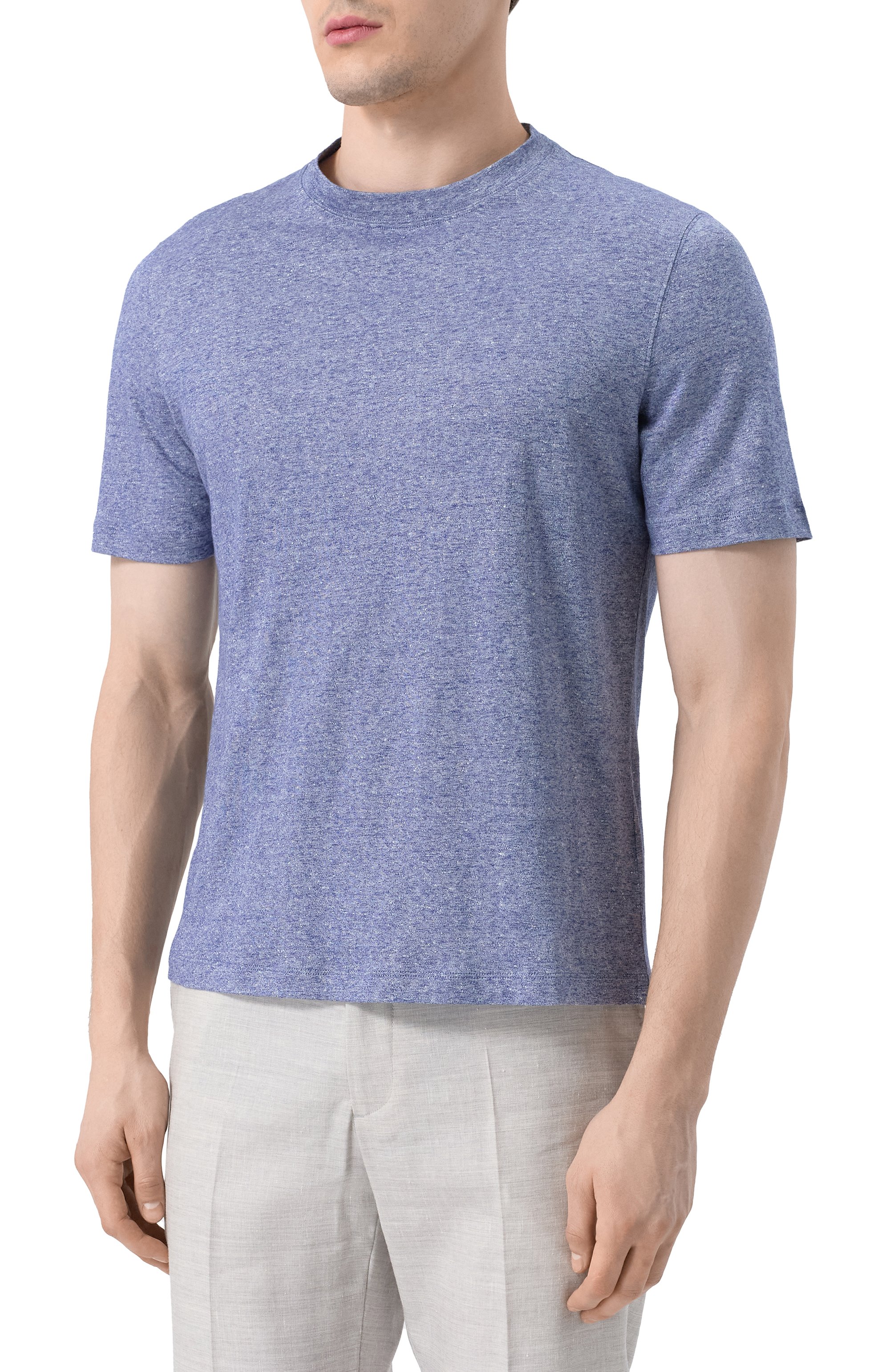 Футболка изо льна и хлопка BRUNELLO CUCINELLI, арт. MW8351308, фото 3