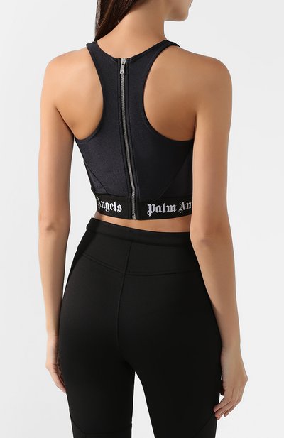 Топ PALM ANGELS черно-белого цвета по цене 28200 руб., арт. PWAD025E193530021001, фото 4 Топ PALM ANGELS, арт. PWAD025E193530021001, фото 4