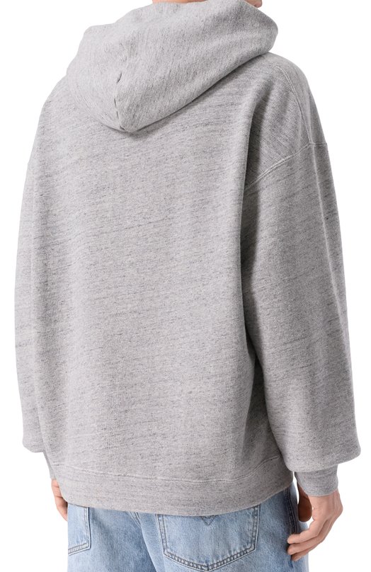 Хлопковое худи Dsquared2 S74GU0938/D25026 Серый  S74GU0938/D25026 Фото 4