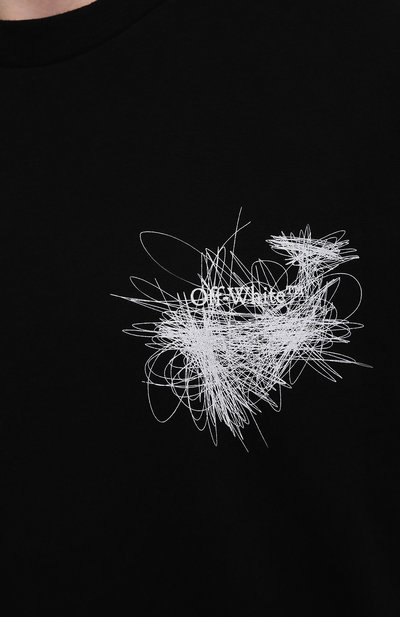 Хлопковая футболка OFF-WHITE,  арт. 0WAA089F21JER013, фото 5