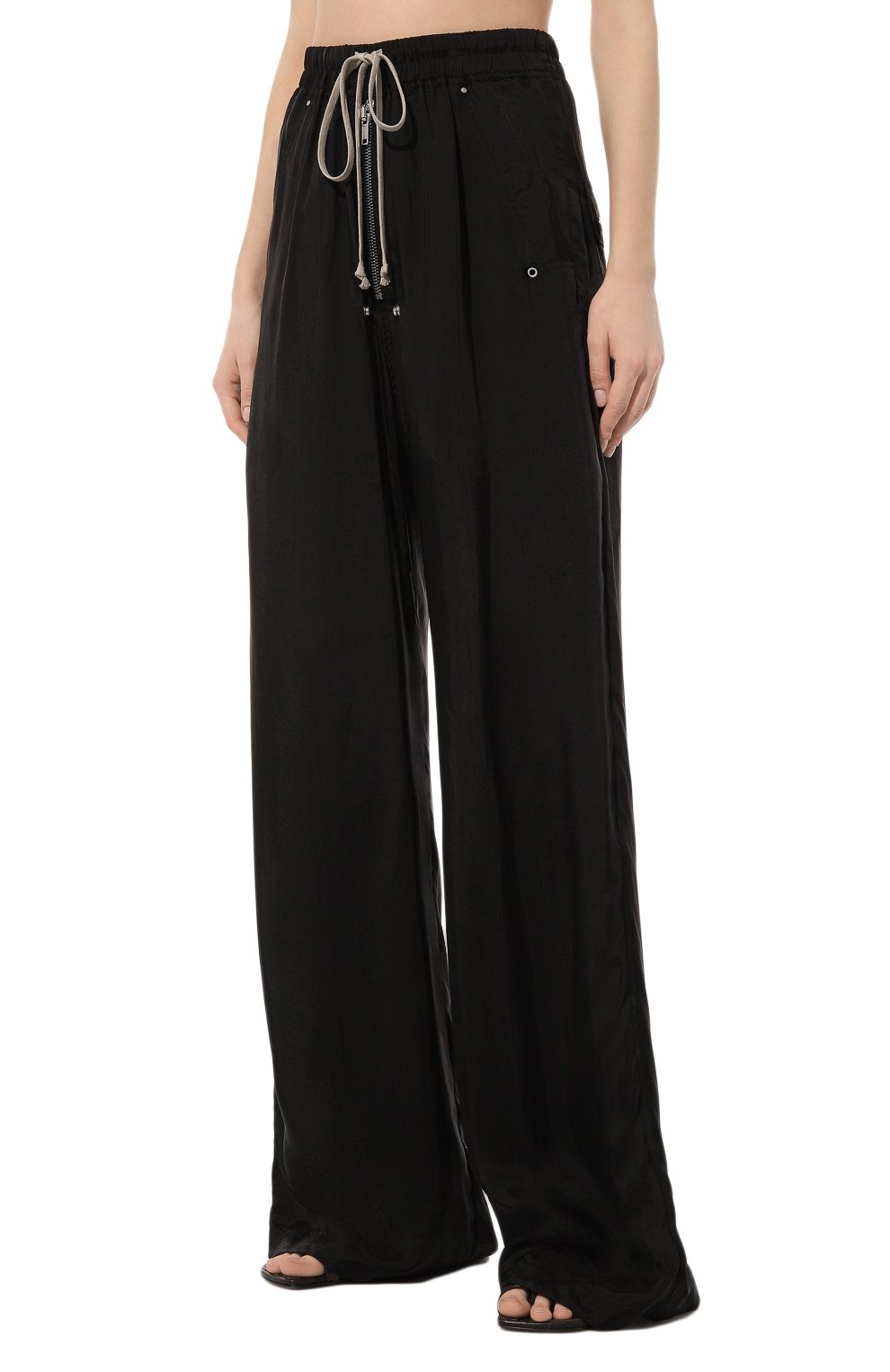Брюки RICK OWENS черного цвета по цене 75250 руб., арт. RP01D2361, фото 3 Брюки RICK OWENS, арт. RP01D2361, фото 3