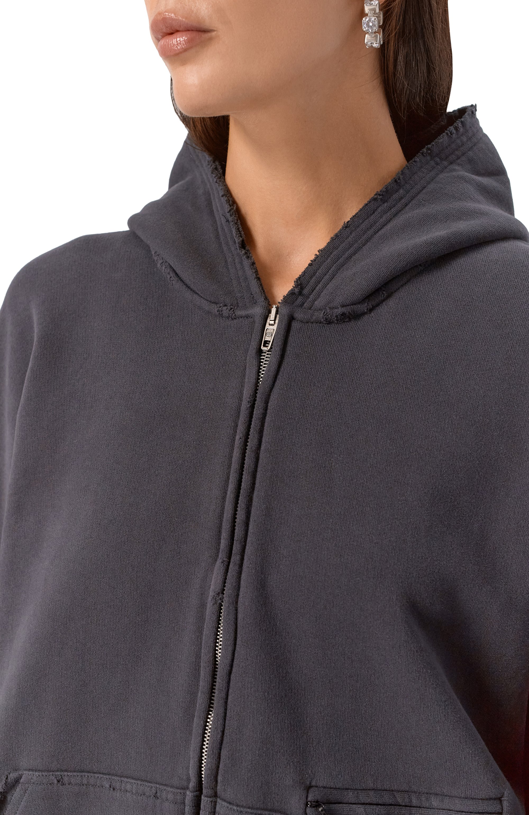 Хлопковая толстовка BALENCIAGA темно-серого цвета по цене 199500 руб., арт. 808227/TSVW5, фото 5 Хлопковая толстовка BALENCIAGA, арт. 808227/TSVW5, фото 5