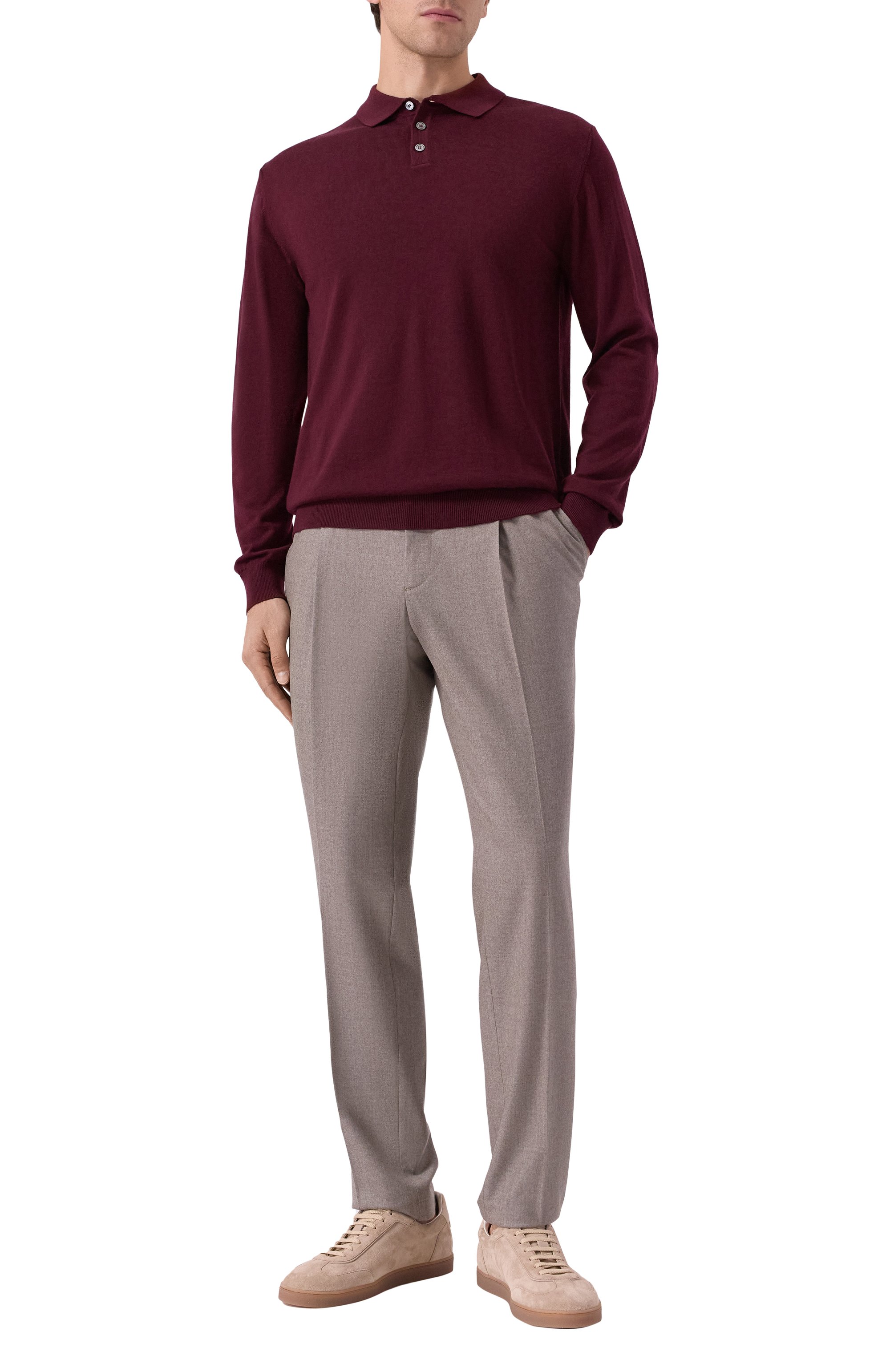 Шерстяное поло DANIELE FIESOLI бордового цвета по цене 22000 руб., арт. DF 0026, фото 2 Шерстяное поло DANIELE FIESOLI, арт. DF 0026, фото 2
