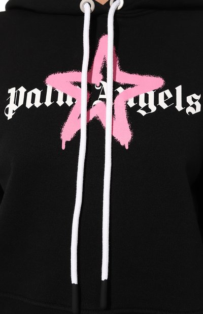Хлопковое худи PALM ANGELS черного цвета по цене 57350 руб., арт. PWBB022C99FLE0031030, фото 5 Хлопковое худи PALM ANGELS, арт. PWBB022C99FLE0031030, фото 5