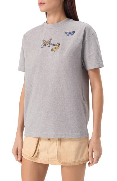 Хлопковая футболка OFF-WHITE, арт. 0WAA089S25JER0070510, фото 3