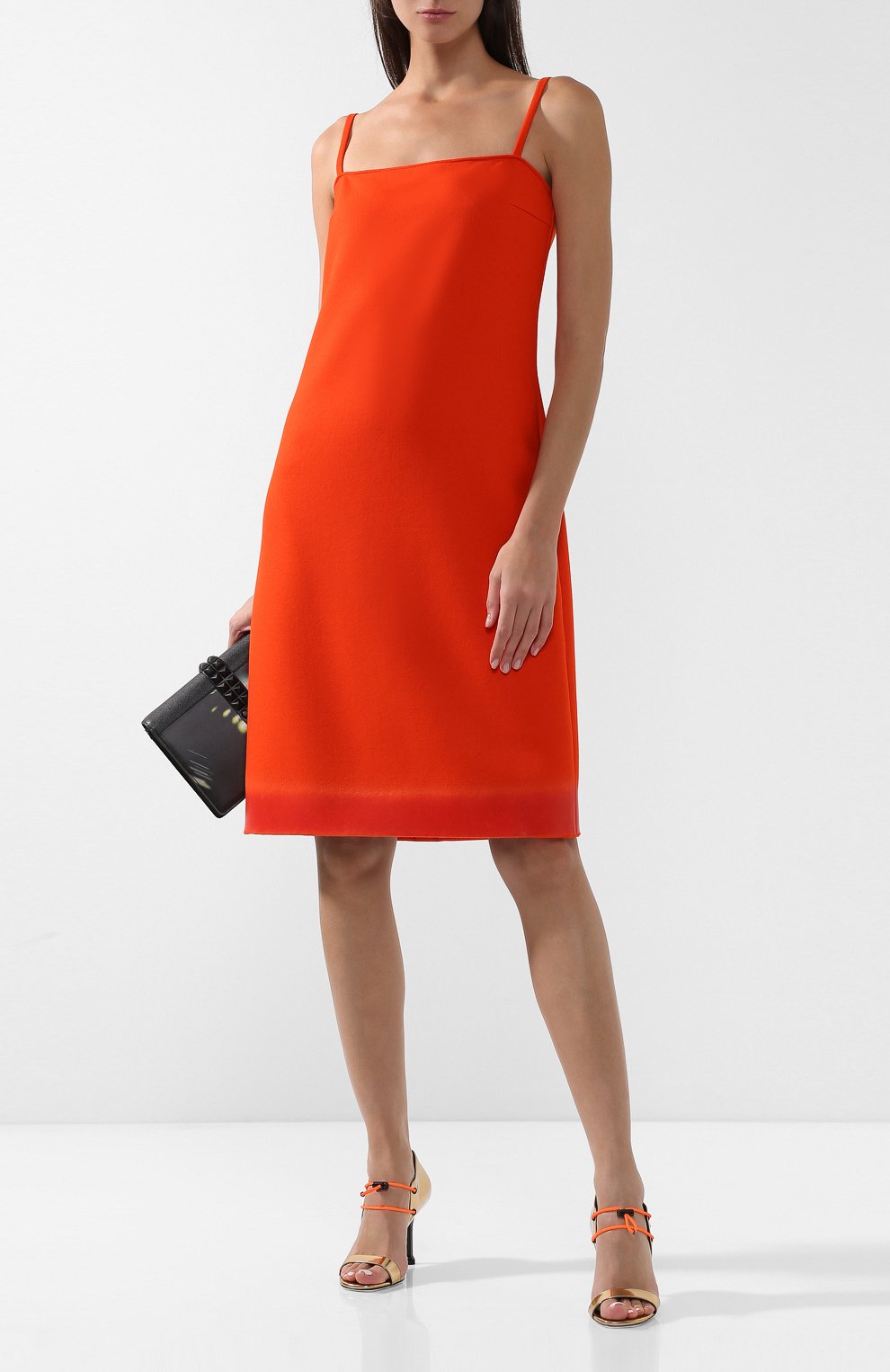 Однотонное мини-платье на тонких бретельках PRADA, арт. P36Y2-1SDP-F0NFQ, фото 2