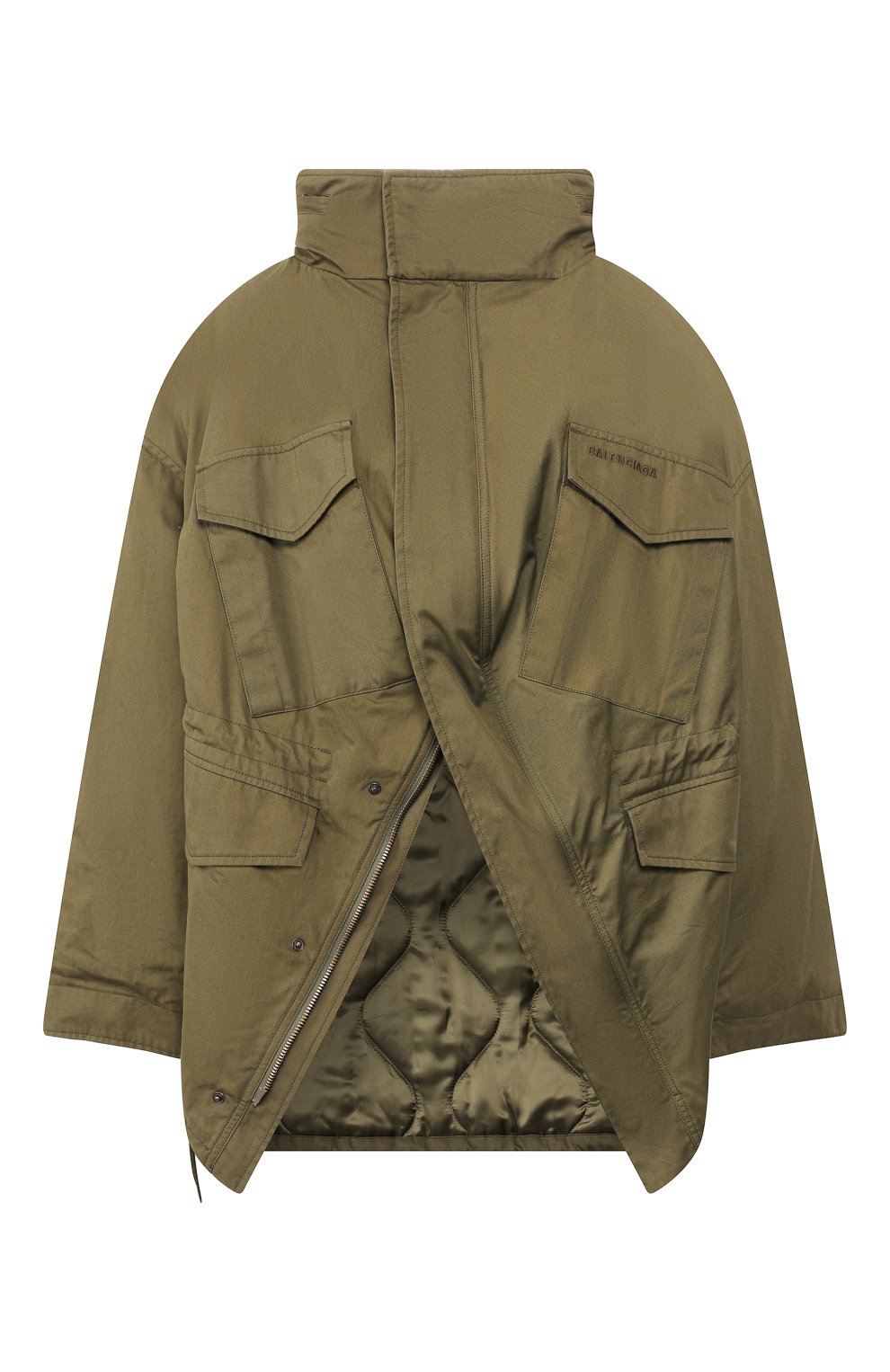Хлопковая куртка BALENCIAGA хаки цвета по цене 217500 руб., арт. 583880/TBP01, фото 1 Хлопковая куртка BALENCIAGA, арт. 583880/TBP01, фото 1