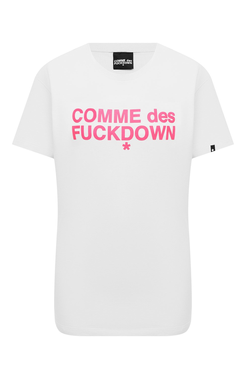 Хлопковая футболка COMME DES FUCKDOWN белого цвета по цене 5435 руб., арт. CDFD1343, фото 1 Хлопковая футболка COMME DES FUCKDOWN, арт. CDFD1343, фото 1