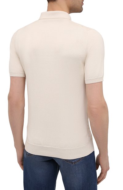 Поло из шелка и хлопка IL BORGO CASHMERE кремового цвета по цене 57350 руб., арт. 56-1991-01G0, фото 4 Поло из шелка и хлопка IL BORGO CASHMERE, арт. 56-1991-01G0, фото 4