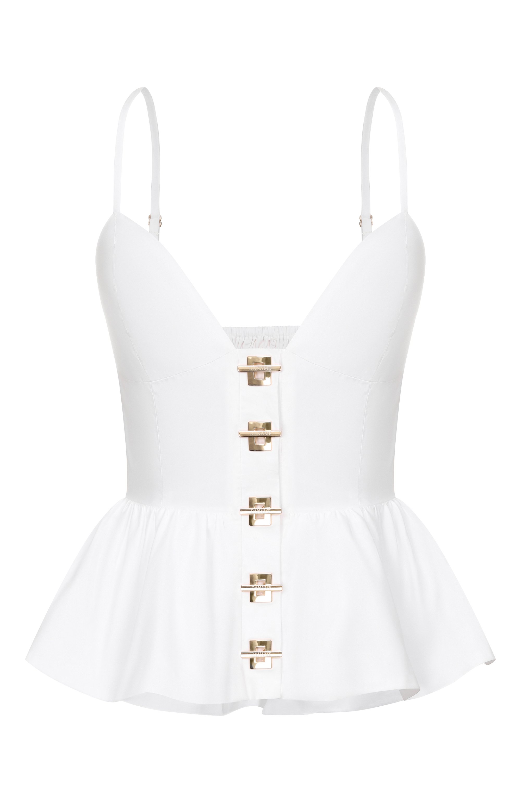 Хлопковый топ DANAME белого цвета по цене 27050 руб., арт. 726SS7842P, фото 1 Хлопковый топ DANAME, арт. 726SS7842P, фото 1