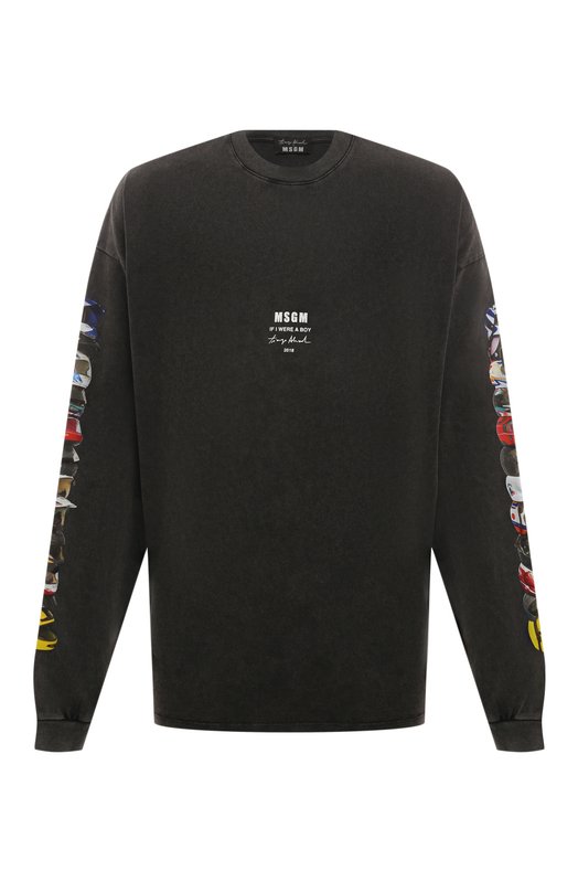 

Хлопковый лонгслив MSGM, Серый