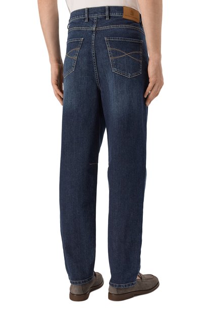Джинсы iconic fit BRUNELLO CUCINELLI темно-синего цвета по цене 129500 руб., арт. M283PK2510, фото 4 Джинсы iconic fit BRUNELLO CUCINELLI, арт. M283PK2510, фото 4