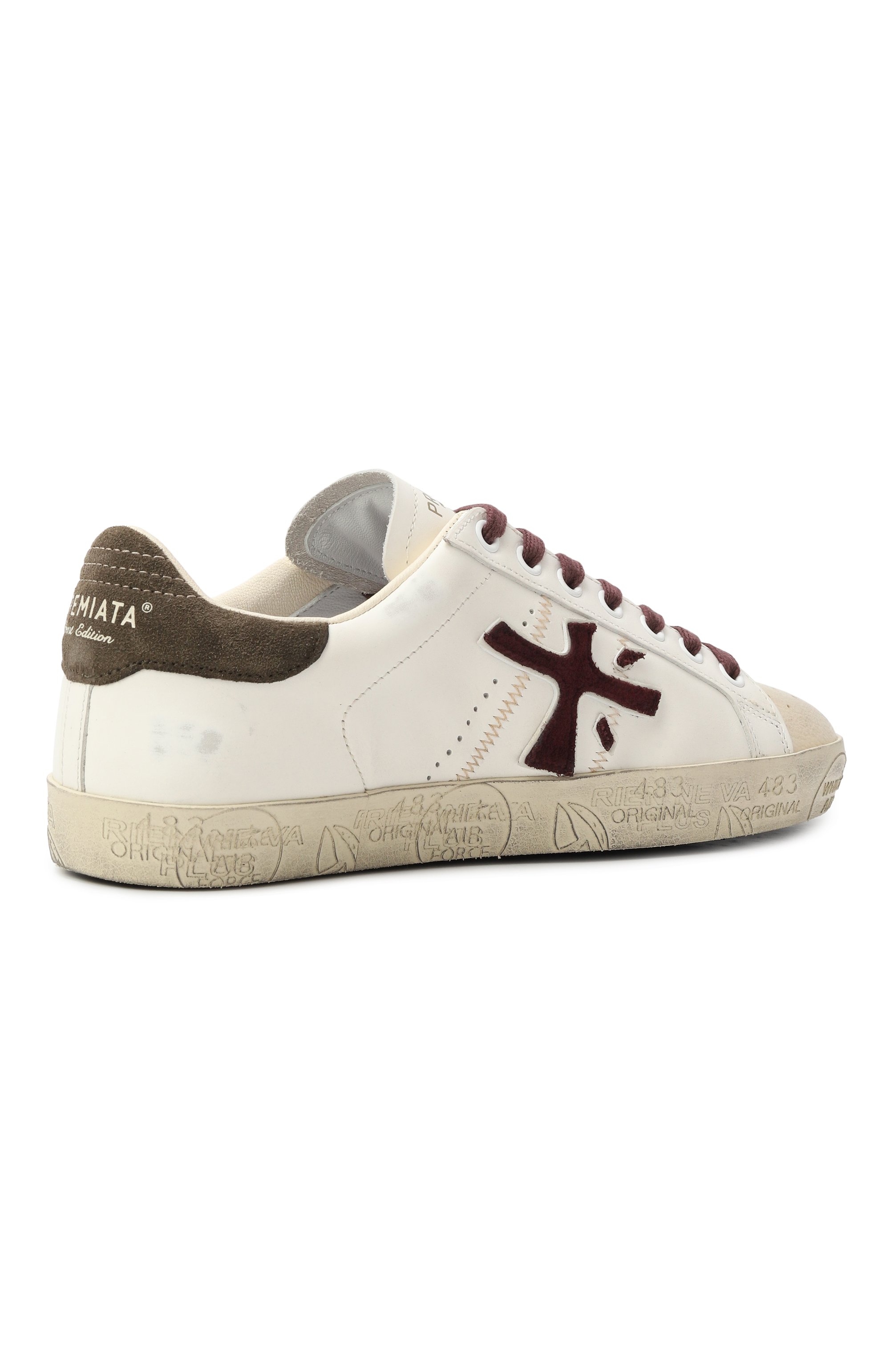 Комбинированные кеды steven-d PREMIATA белого цвета по цене 33000 руб., арт. STEVEND/VAR 7628, фото 5 Комбинированные кеды steven-d PREMIATA, арт. STEVEND/VAR 7628, фото 5