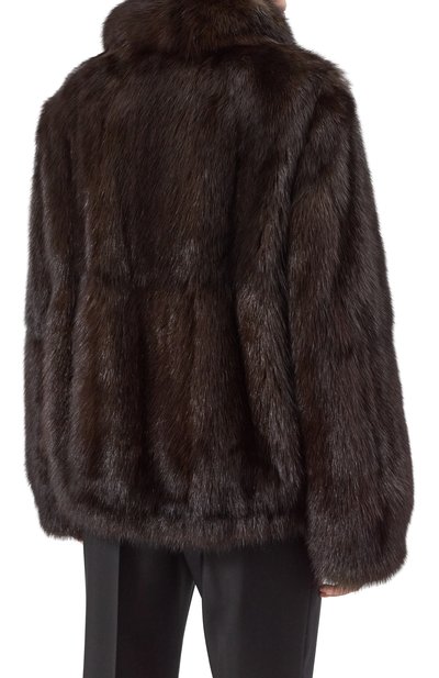 Шуба из соболя MANZONI24 темно-коричневого цвета по цене 3965000 руб., арт. 25M1598-ZFST, фото 4 Шуба из соболя MANZONI24, арт. 25M1598-ZFST, фото 4