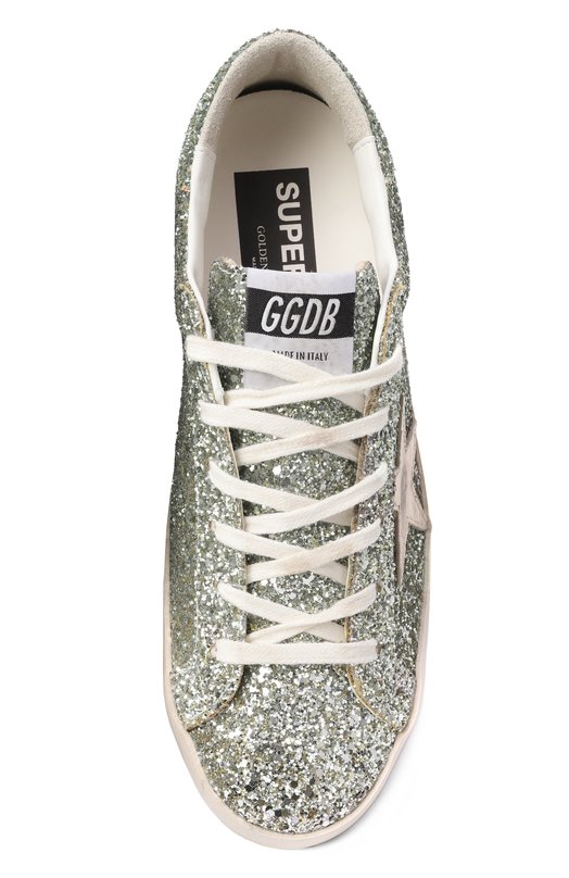 Кожаные кеды Super-Star Golden Goose Deluxe Brand GWF00101.F008056 Серебряный  GWF00101.F008056 Фото 6