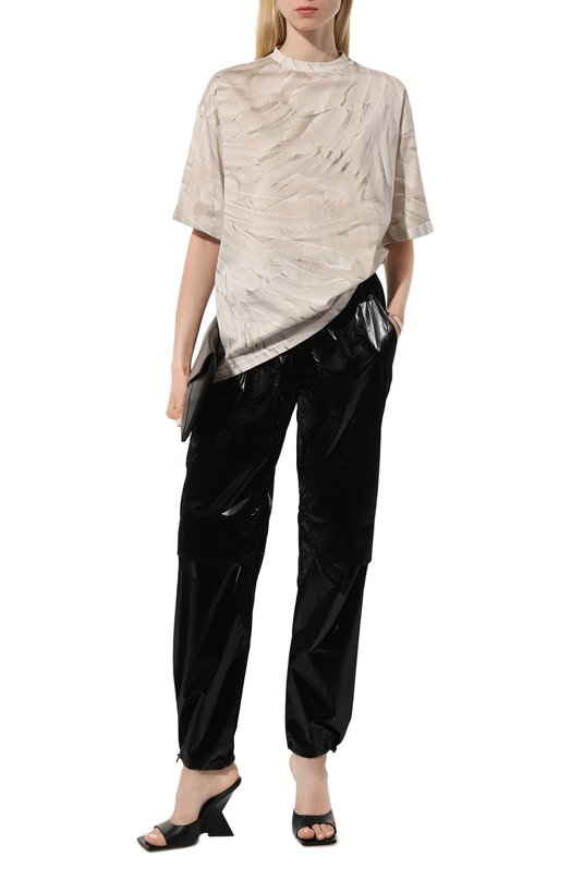 Хлопковая футболка Roberto Cavalli Бежевый, фото 2