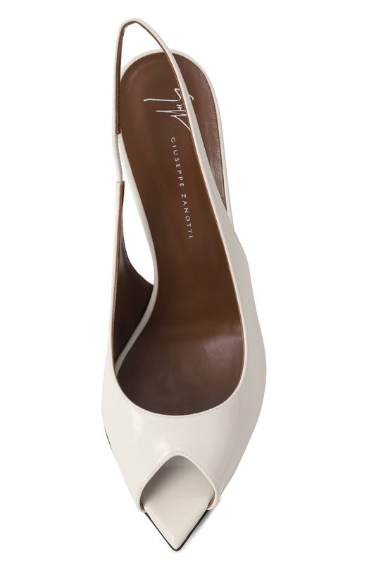 Кожаные туфли Intriigo Open Toe 90 Giuseppe Zanotti Design I400013 Кремовый  I400013 Фото 6