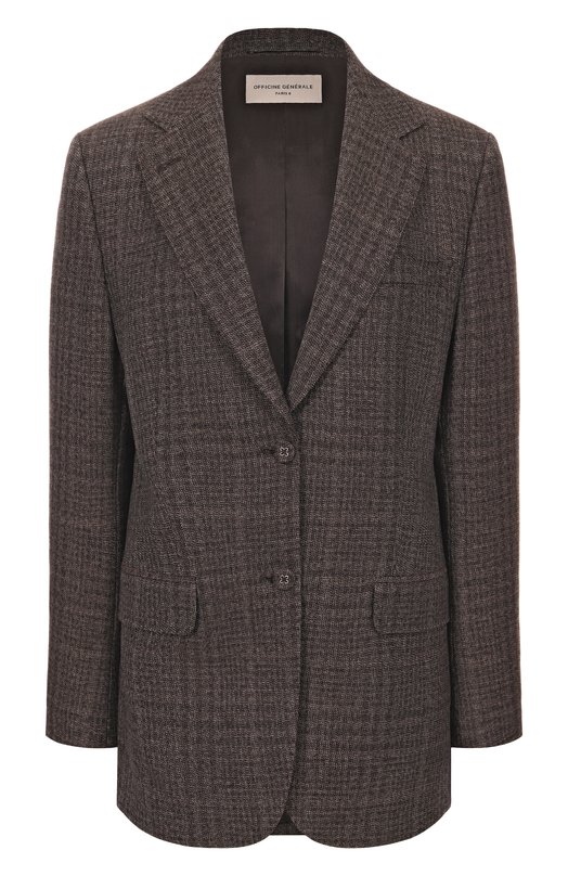 Шерстяной жакет Officine Generale W25WTLG402 Коричневый W25WTLG402