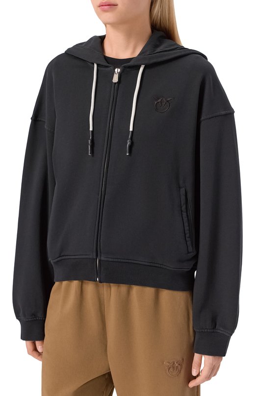 Хлопковая толстовка Pinko 105509/A2RB Чёрный  105509/A2RB Фото 3