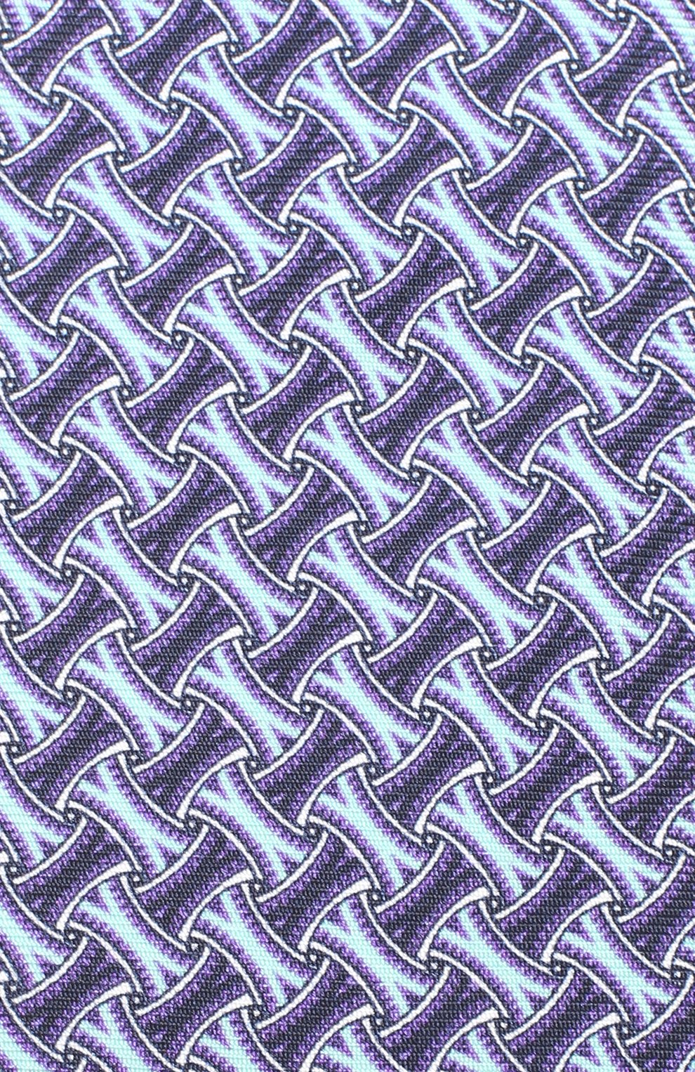Шелковый галстук с узором TURNBULL & ASSER, арт. TIE002-BB401, фото 3