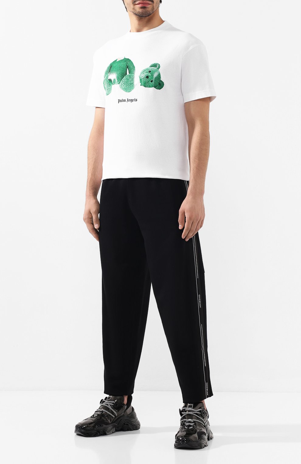 Хлопковая футболка PALM ANGELS, арт. PMAA001F194130030140, фото 2