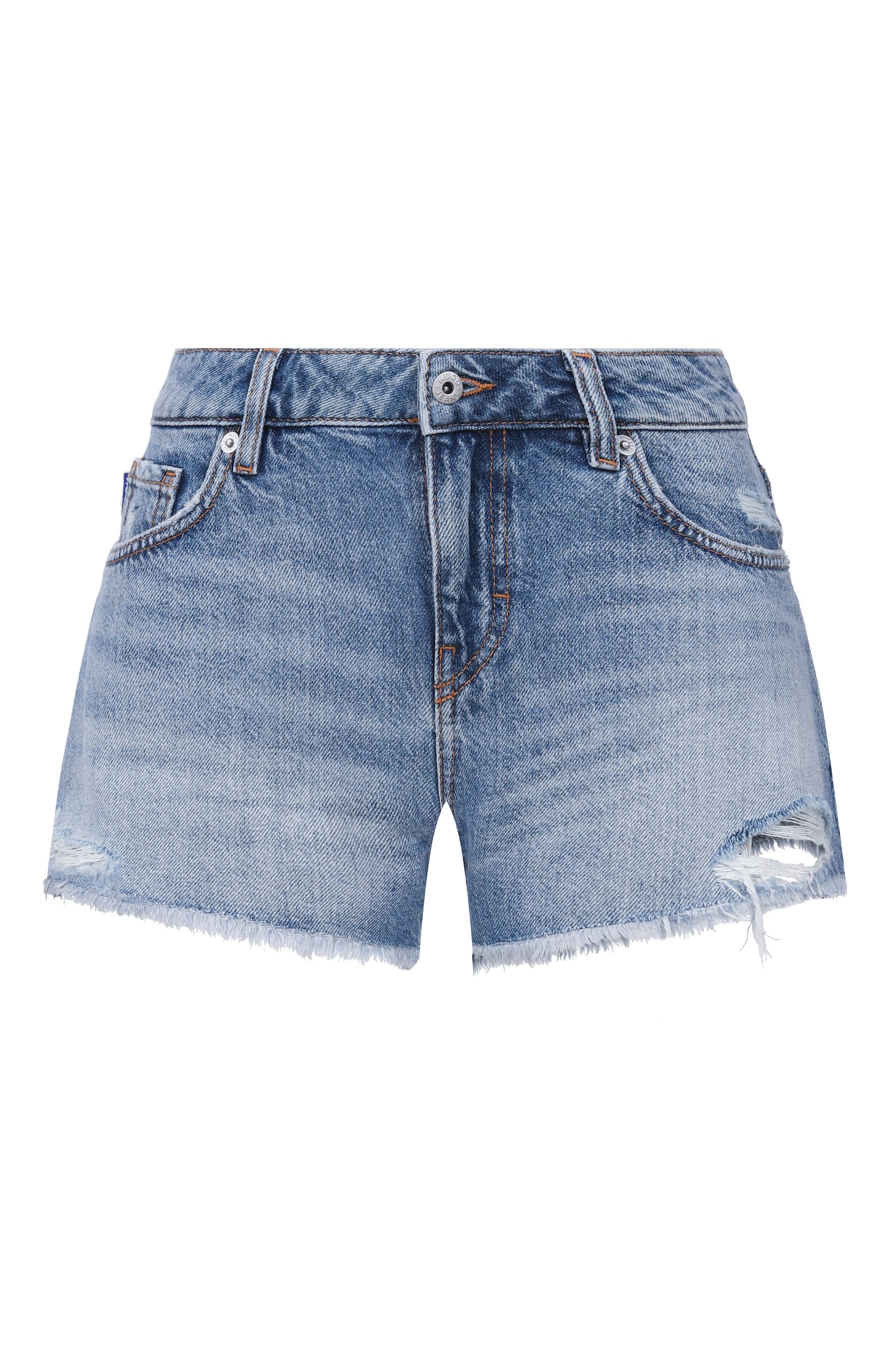 Джинсовые шорты galimon HUGO BLUE голубого цвета по цене 8995 руб., арт. 50561167, фото 1 Джинсовые шорты galimon HUGO BLUE, арт. 50561167, фото 1