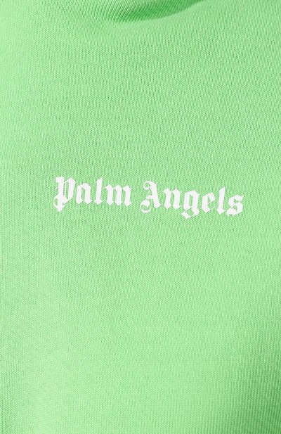 Хлопковое худи PALM ANGELS зеленого цвета по цене 47050 руб., арт. PWBB012E196310034101, фото 5 Хлопковое худи PALM ANGELS, арт. PWBB012E196310034101, фото 5