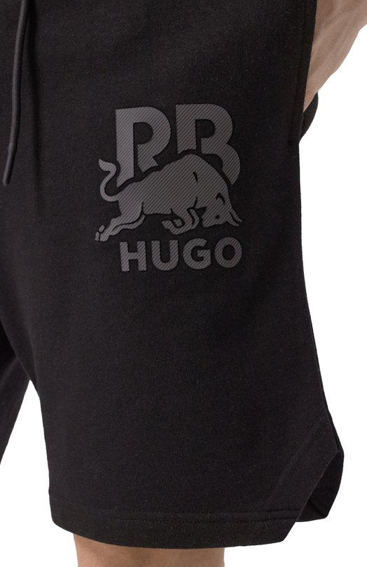 Хлопковые шорты HUGO x RB HUGO 50542809 Чёрный  50542809 Фото 5