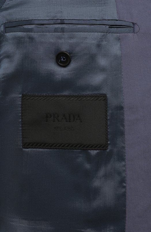 Хлопковый пиджак Prada SD080-1BJ2-F0AFC-191 Синий  SD080-1BJ2-F0AFC-191 Фото 6