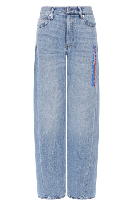 Женские джинсы ALEXANDER WANG голубого цвета, арт. 4DC2254767 | Фото 1 (Материал сплава: Проставлено; Материал внешний: Хлопок; Длина (брюки, джинсы): Стандартные; Драгоценные камни: Проставлено)