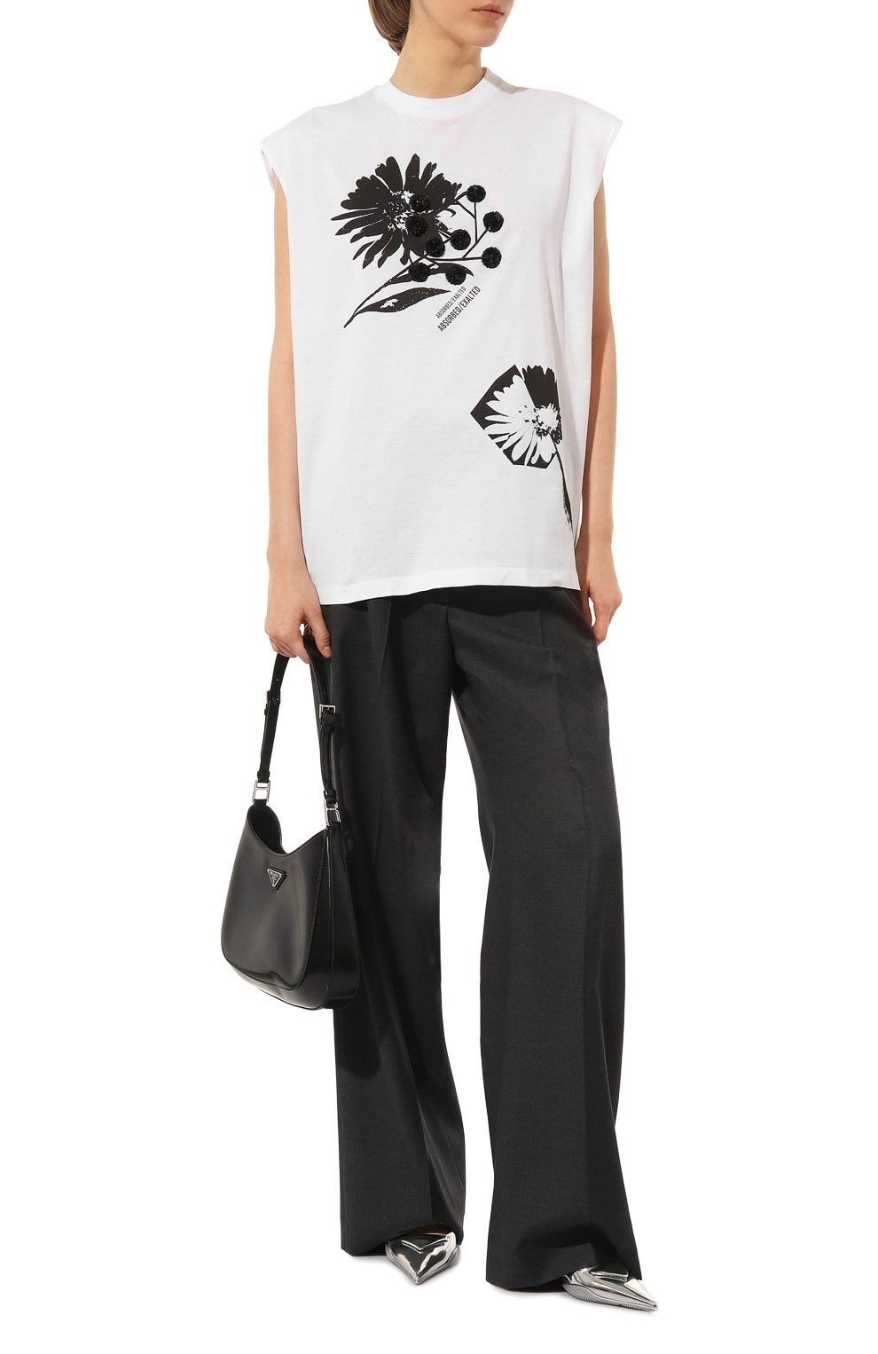 Хлопковая футболка PRADA, арт. 3556AR-1YSP-F0964-211, фото 2