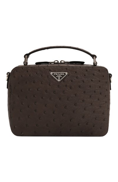 Мужская сумка из кожи страуса PRADA, арт. 2VH069-K53-F0480-OMI