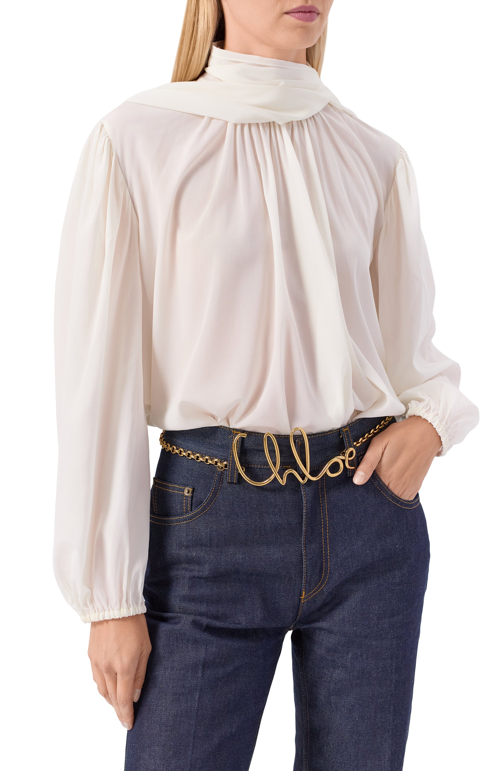 Пояс CHLOÉ золотого цвета по цене 98250 руб., арт. CHC24AC068CB7, фото 2 Пояс CHLOÉ, арт. CHC24AC068CB7, фото 2