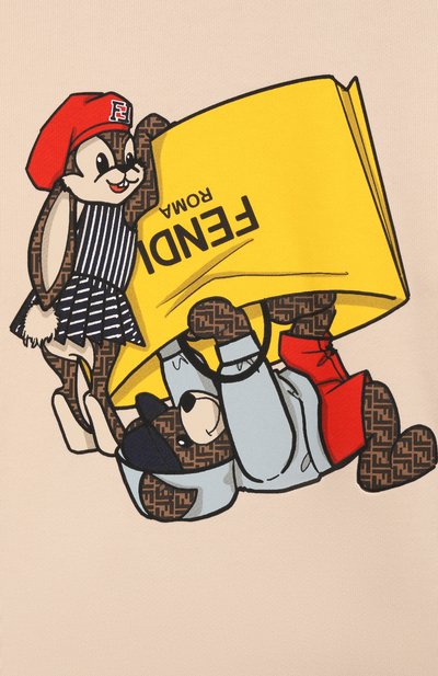 Хлопковый свитшот FENDI, арт. JUH084/5V0/8, фото 3