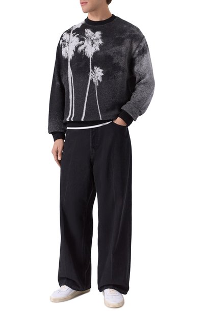 Хлопковый джемпер PALM ANGELS, арт. PMHE086F25KNI001, фото 2