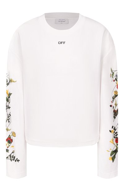 Женская хлопковый лонгслив OFF-WHITE, арт. 0WAB038F25JER001