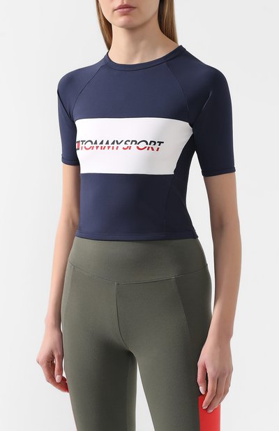 Топ TOMMY SPORT синего цвета по цене 4990 руб., арт. S10S100266, фото 3 Топ TOMMY SPORT, арт. S10S100266, фото 3