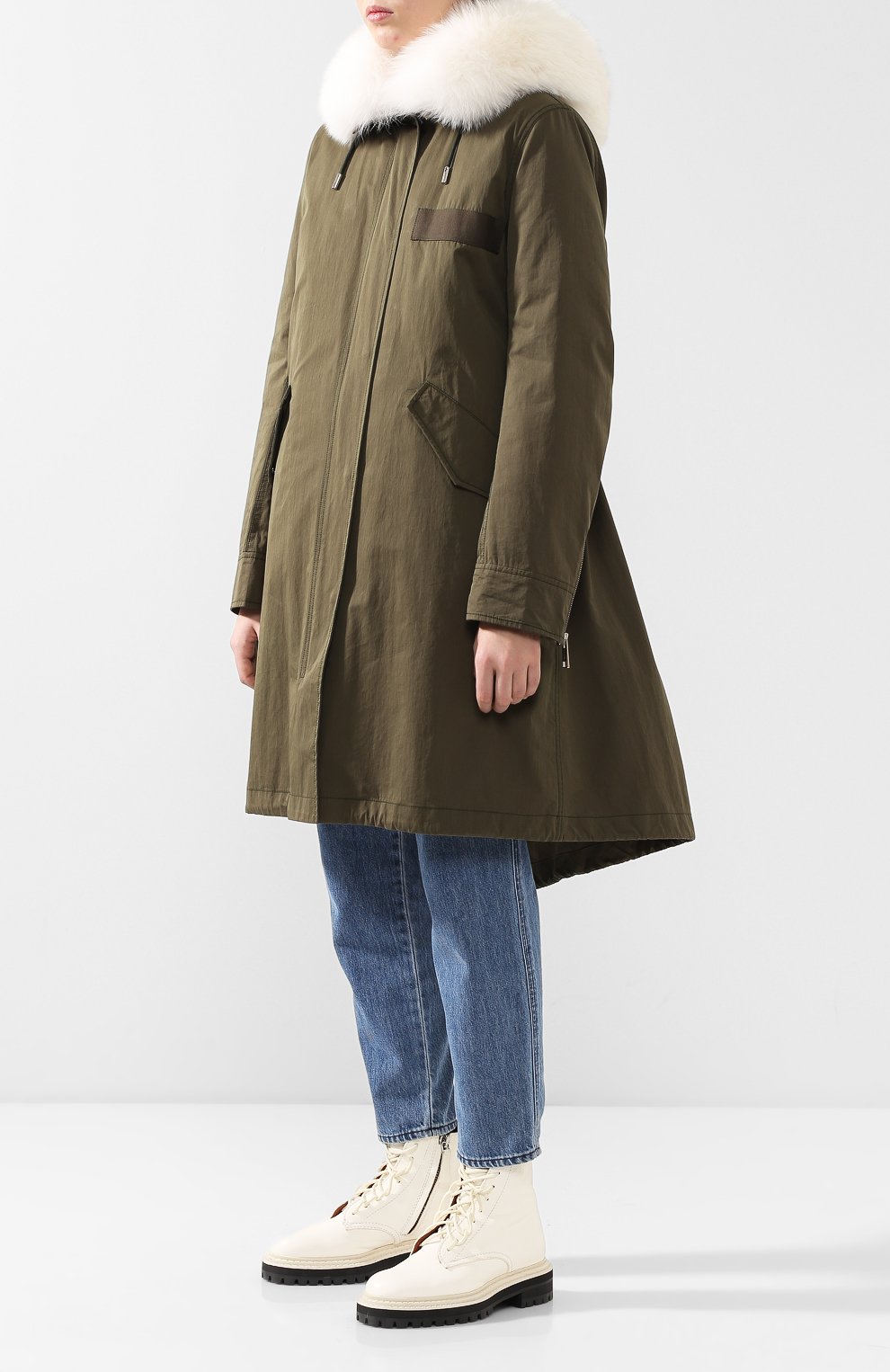 Хлопковая парка с подстежкой из меха норки YS ARMY PARIS, арт. 9WFM06694R78X, фото 3