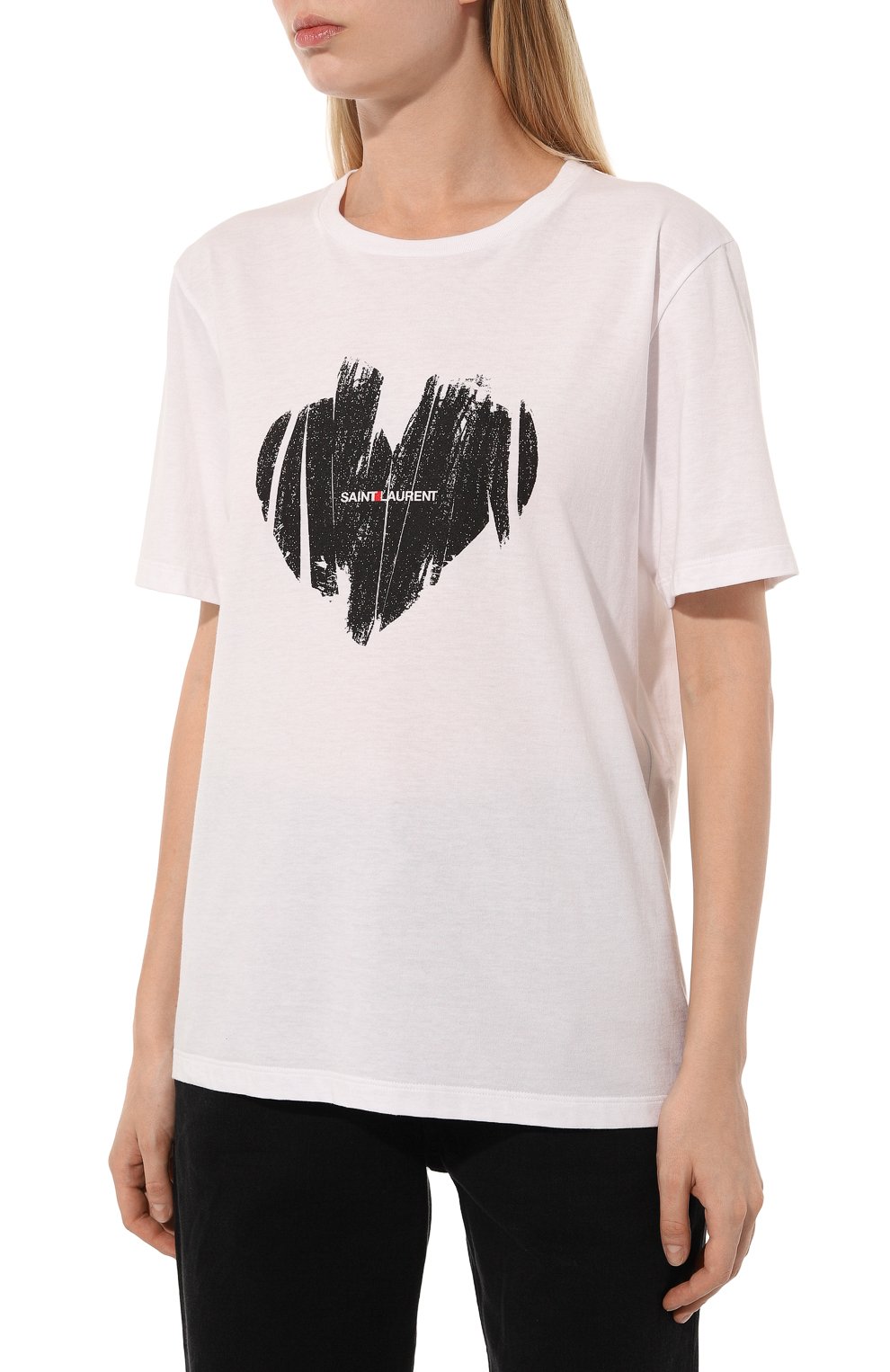 Хлопковая футболка SAINT LAURENT, арт. 615522/YBS02, фото 3