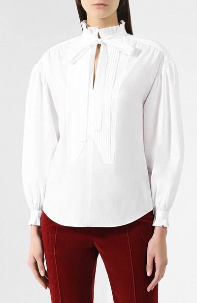 Хлопковая блузка BURBERRY, арт. 8007407, фото 3