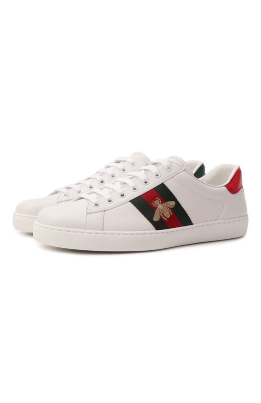 Кожаные кеды Ace Gucci 429446/02JP0 Белый 429446/02JP0