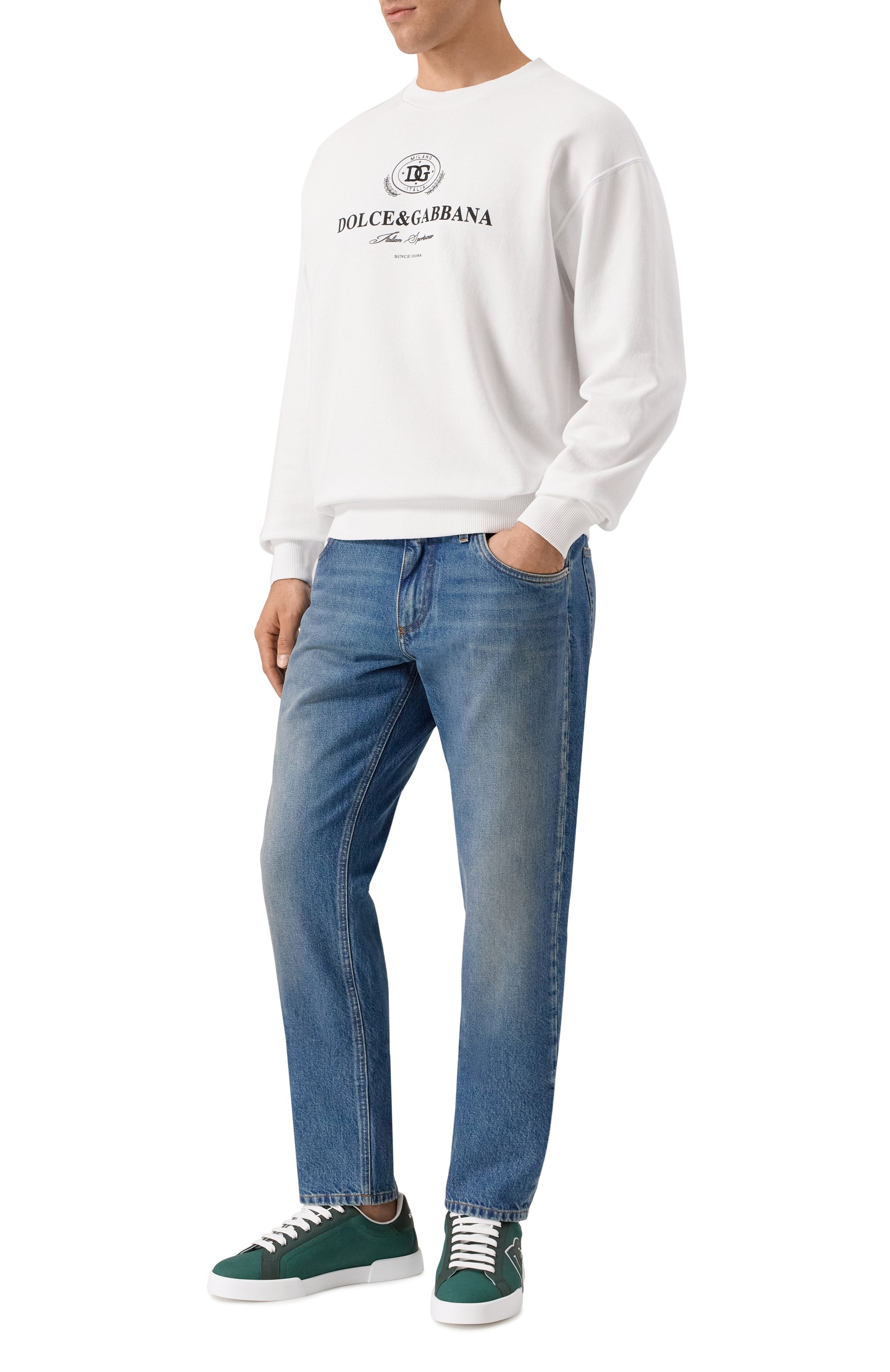 Комбинированные кеды portofino light strobel DOLCE & GABBANA, арт. CS2343/AE629, фото 2