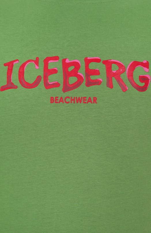 Хлопковая футболка Iceberg ICE25MTS01 Зелёный  ICE25MTS01 Фото 6