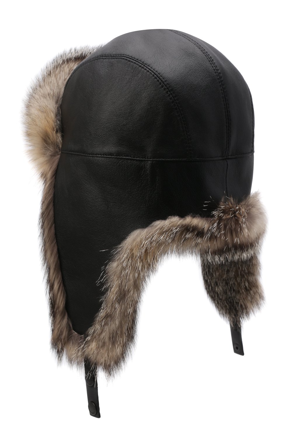 Кожаная шапка-ушанка с мехом лисицы VICTORIA KUSENKOVA, арт. 338504651159, фото 2