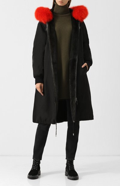 Двусторонняя норковая шуба на молнии с капюшоном YS ARMY PARIS, арт. 8WFM03000N33X, фото 2