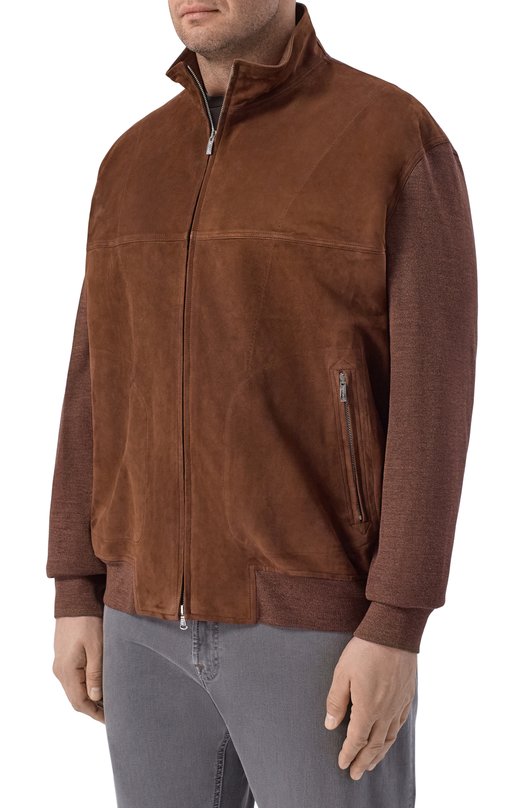 Комбинированный кардиган Cortigiani 4AG652 Коричневый  4AG652 Фото 3