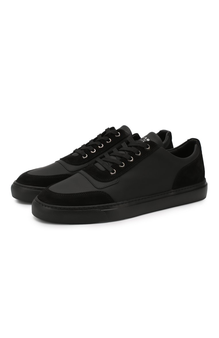 Мужские кожаные кеды HARRYS OF LONDON черного цвета, арт. NIMBLE TECH LEATHER/SUEDE | Фото 1 (Статус проверки: Проверено, Проверена категория; Подошва: Плоская; Материал внутренний: Натуральная кожа; Материал утеплителя: Без утеплителя; Стили: Классический; Драгоценные камни: Проставлено; Материал сплава: Проверено, Проставлено; Материал внешний: Натуральная кожа; Кросс-КТ: Низкие)