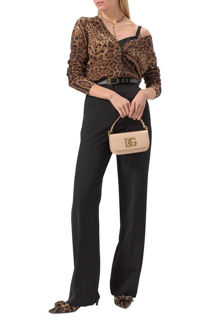 Женский кашемировый кардиган DOLCE & GABBANA леопардового цвета, арт. FX478T/JAHGB | Фото 2 (Рукава: Длинные; Длина (для топов): Удлиненные; Материал внешний: Кашемир, Шерсть; Стили: Кэжуэл; Женское Кросс-КТ: кардиган-трикотаж)