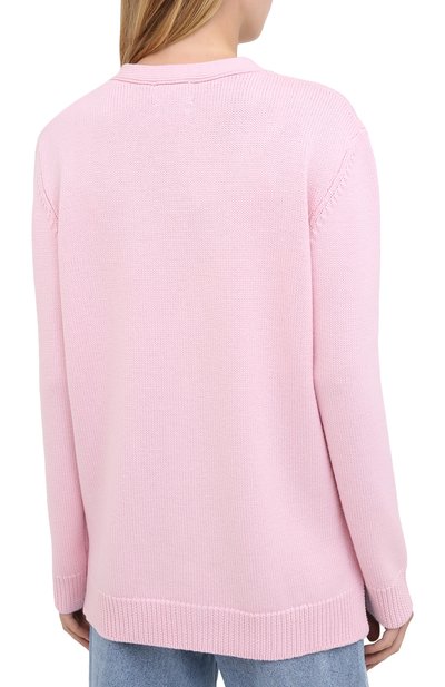 Шерстяной кардиган GANNI розового цвета по цене 32950 руб., арт. K1370, фото 4 Шерстяной кардиган GANNI, арт. K1370, фото 4